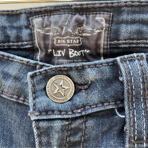 Big Star Jeans Liv Boot Bootcut Blue Denim Womens 27L - Picture 8 of 15